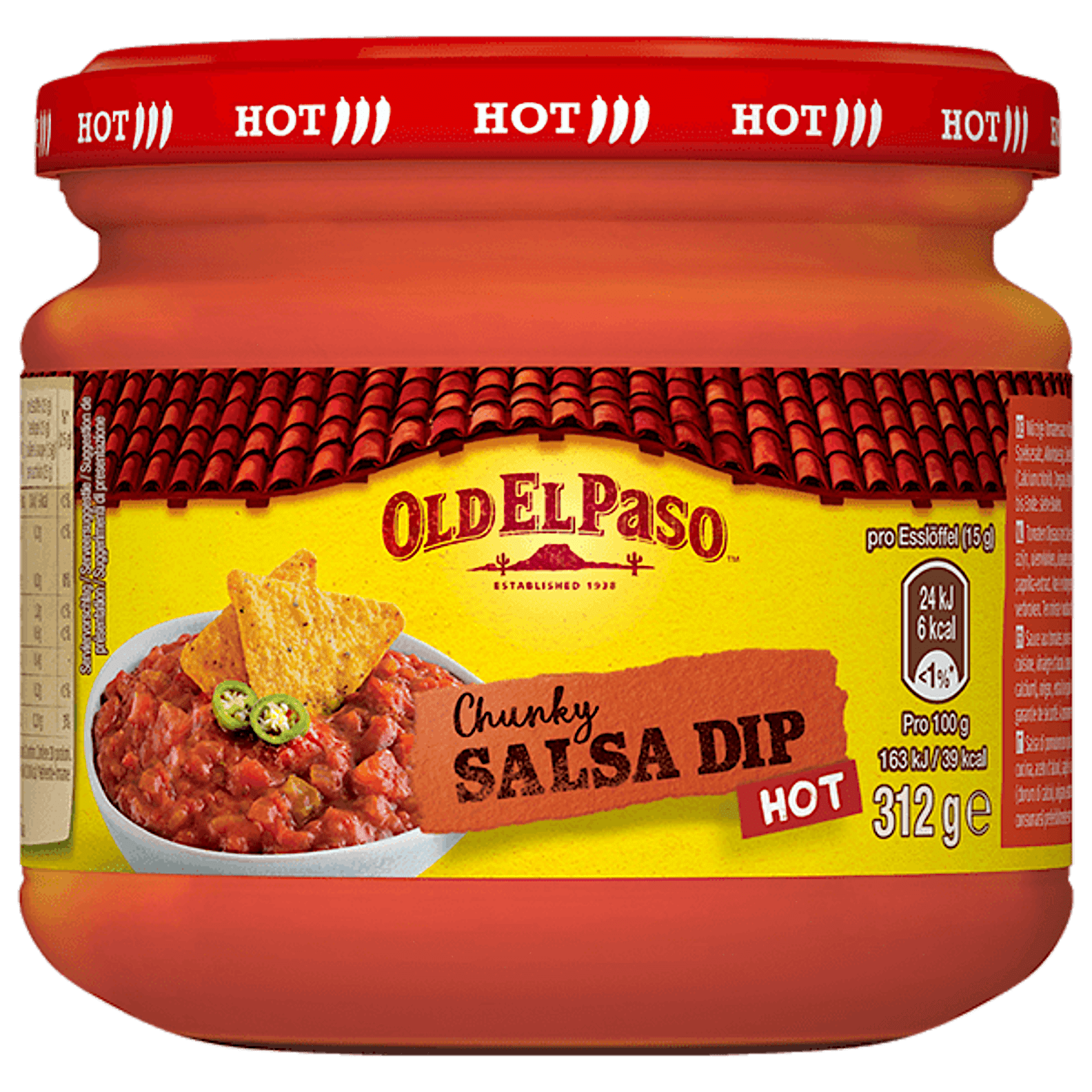un pot en verre de salsa épicée Old El Paso, 312 g